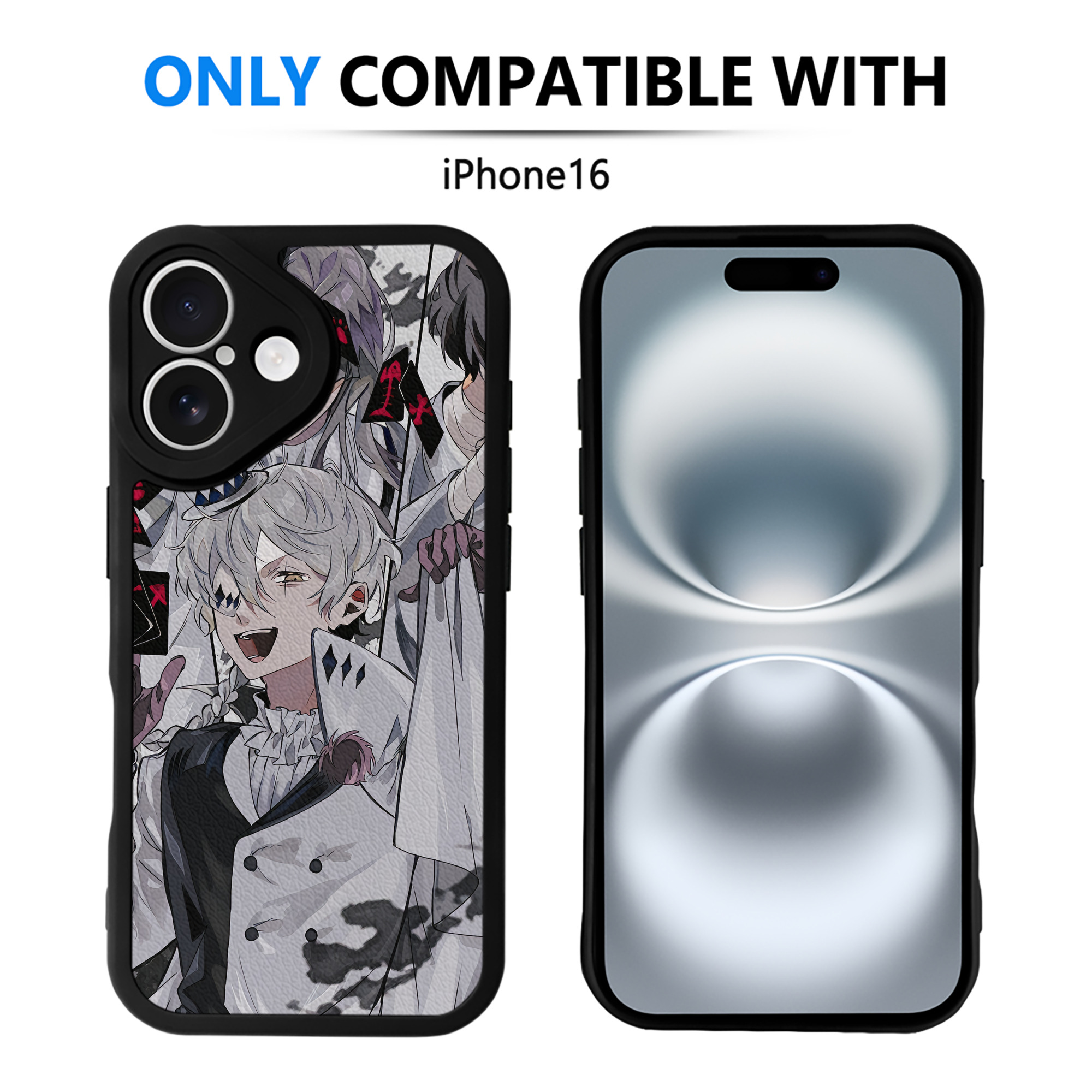 （画像用） 文豪ストレイドッグス Bungo Stray Dogs 【iPhone 16シリーズ対応】シリコンスマホケース（レザー調） 材質：シリコン